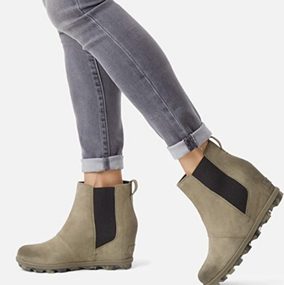 - - Sorel leather waterproof ankle wedge boot - Picture 2 of 6